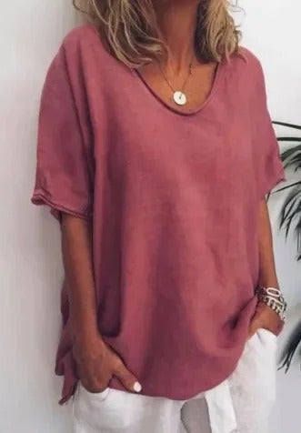 Women's V-neck 3D Print T-shirt
