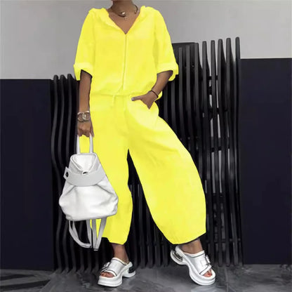 Casual Cotton Linen Two-Piece Set