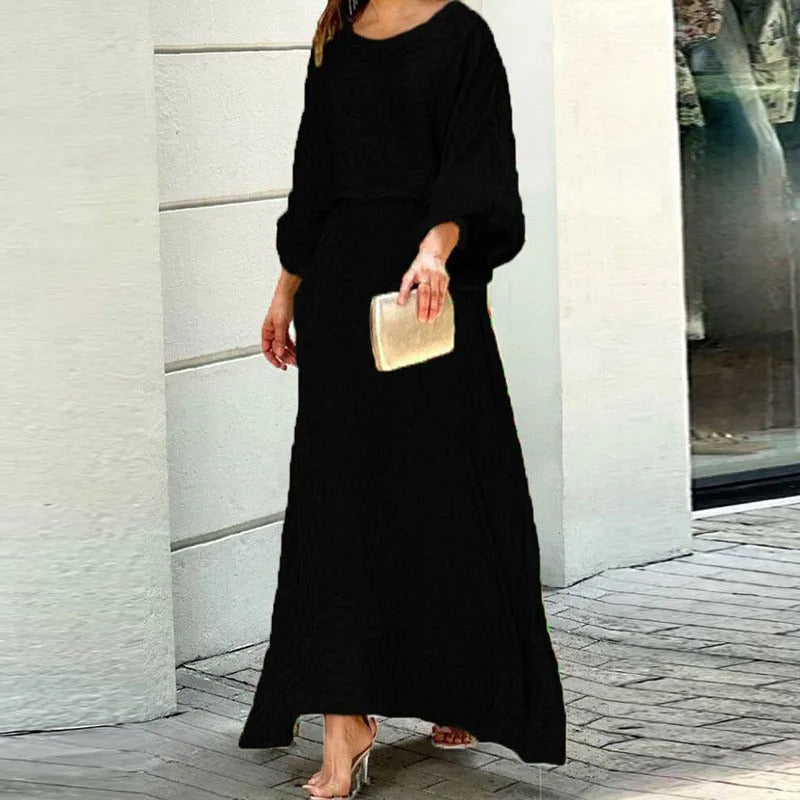 Effortless Elegance Long Sleeve Skirt Set