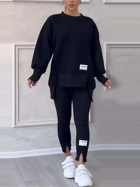 Casual Two Piece Hoodie Sweat Set