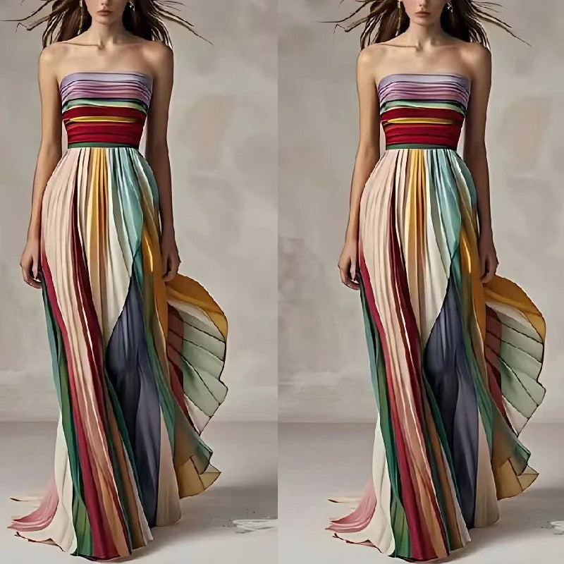 Chic Silk Strapless Ruched Evening Dress