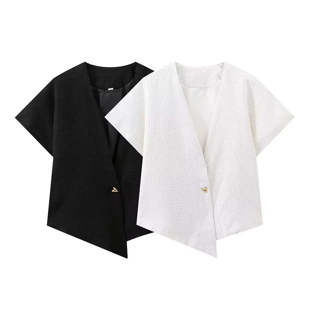 Asymmetric V-Neck Shirt