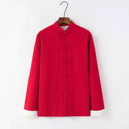 Elegant Hanfu Lay Buddhist Winter Shirt Coat