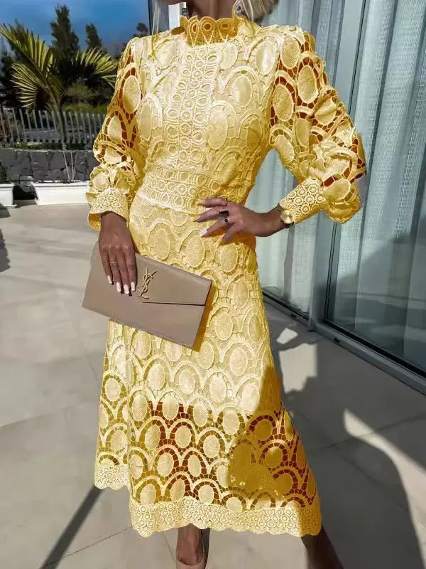 Lunaria Lace Puff Dress