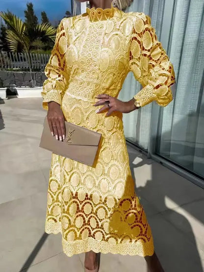 Lunaria Lace Puff Dress