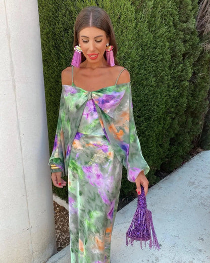 Sister Star Floral Halter Beach Dress