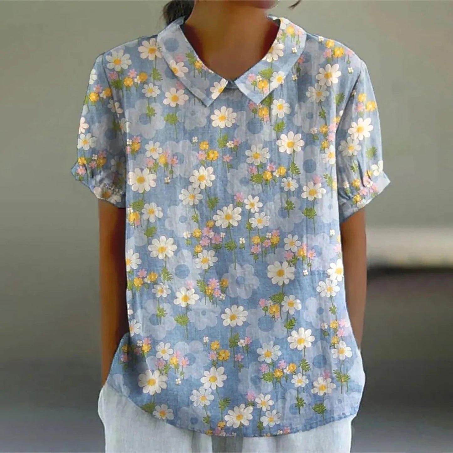 Artistic Flower Vintage Tee