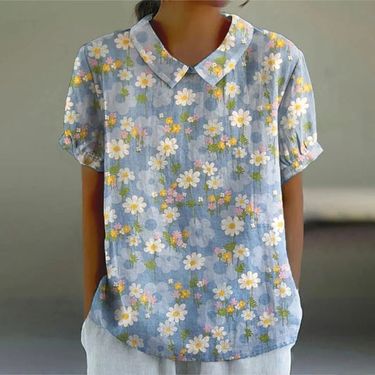 Artistic Flower Vintage Tee
