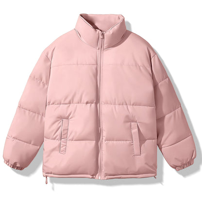 Women's Simple Casual Solid Warm Cotton Coat