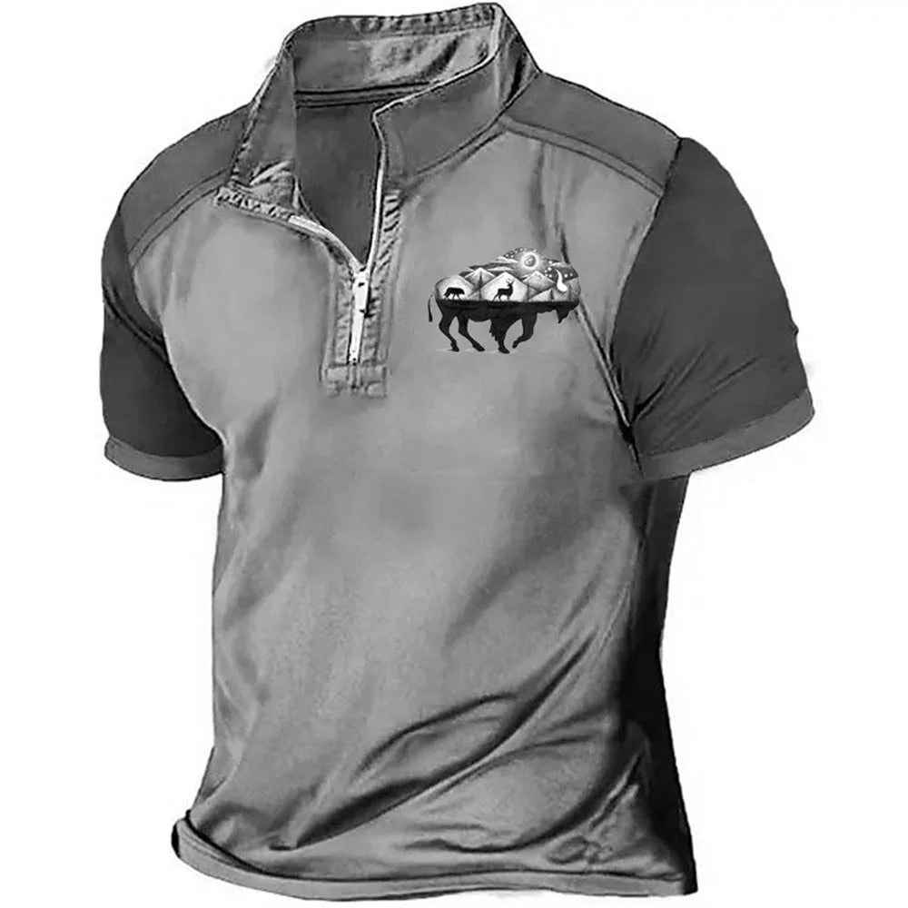 Modern Zip-Front Polo Shirt