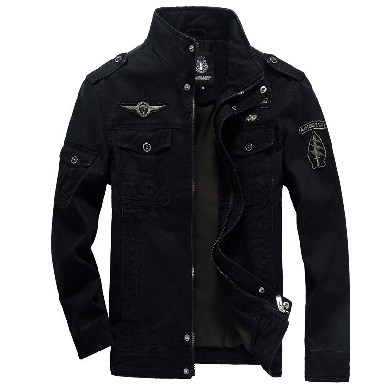 Men’s Cotton Military-Style Casual Jacket