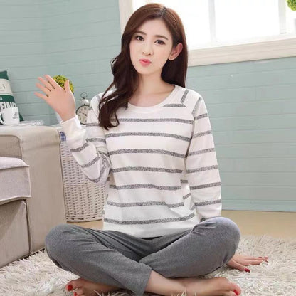 Spring And Autumn Pajamas Women''S Long Sleeve Pure Cotton Leisure Home Clothes Rich Allure