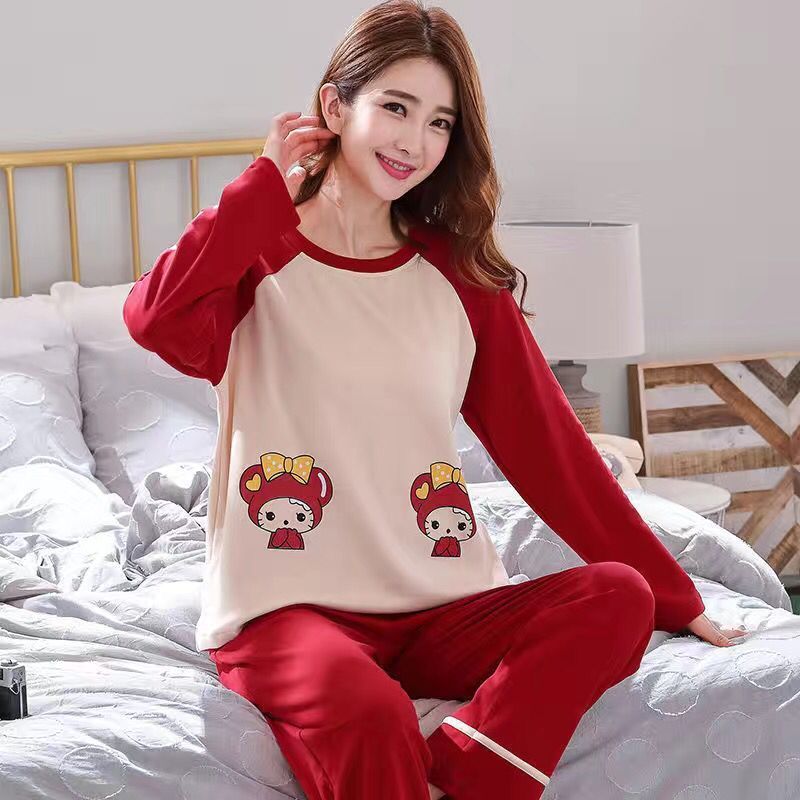 Spring And Autumn Pajamas Women''S Long Sleeve Pure Cotton Leisure Home Clothes Rich Allure