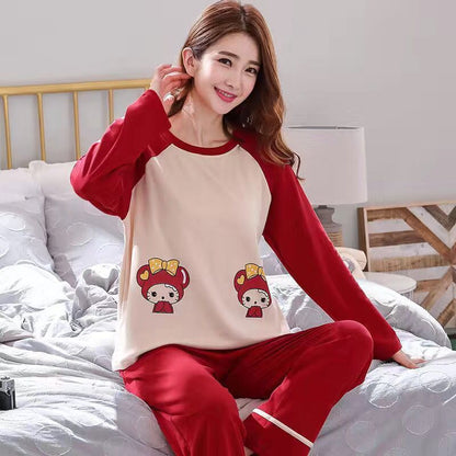 Spring And Autumn Pajamas Women''S Long Sleeve Pure Cotton Leisure Home Clothes Rich Allure