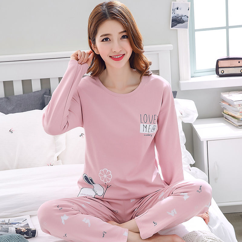 Spring And Autumn Pajamas Women''S Long Sleeve Pure Cotton Leisure Home Clothes Rich Allure