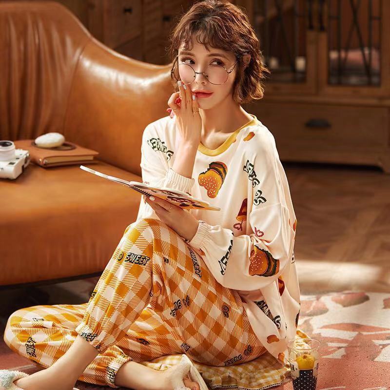 Spring And Autumn Pajamas Women''S Long Sleeve Pure Cotton Leisure Home Clothes Rich Allure