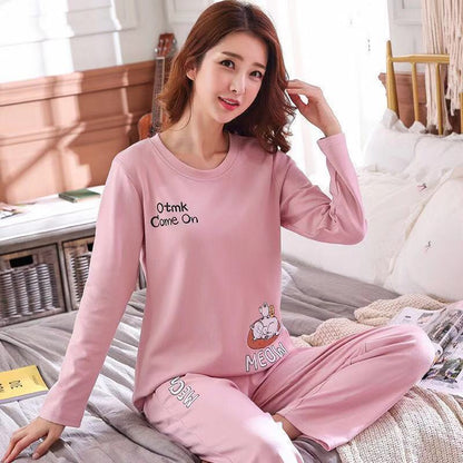 Spring And Autumn Pajamas Women''S Long Sleeve Pure Cotton Leisure Home Clothes Rich Allure