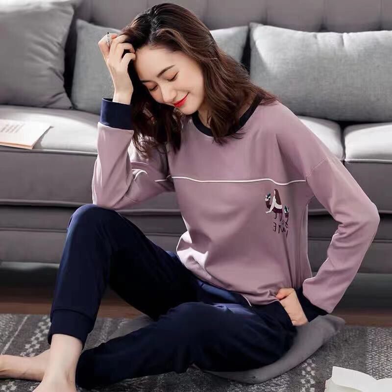 Spring And Autumn Pajamas Women''S Long Sleeve Pure Cotton Leisure Home Clothes Rich Allure