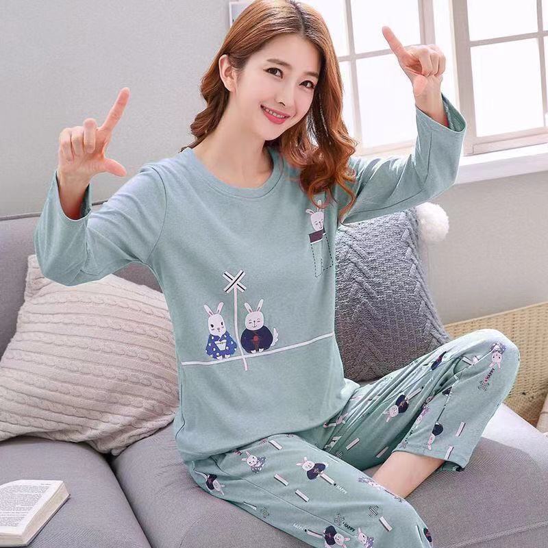 Spring And Autumn Pajamas Women''S Long Sleeve Pure Cotton Leisure Home Clothes Rich Allure