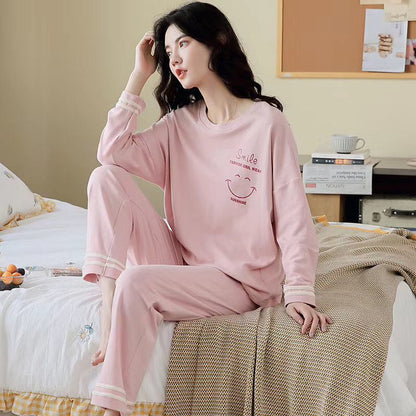 Spring And Autumn Pajamas Women''S Long Sleeve Pure Cotton Leisure Home Clothes Rich Allure