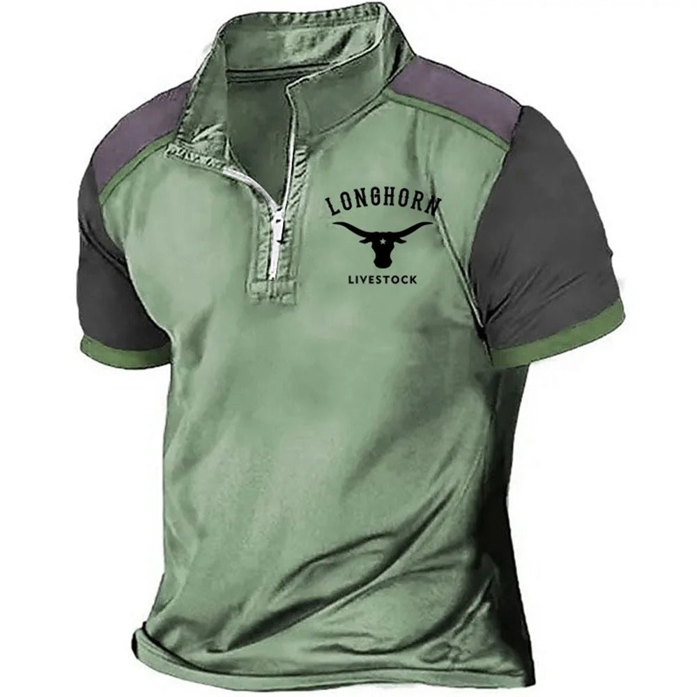 Modern Zip-Front Polo Shirt