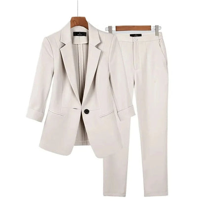 Korean Chic Elegant 2-Piece Suit