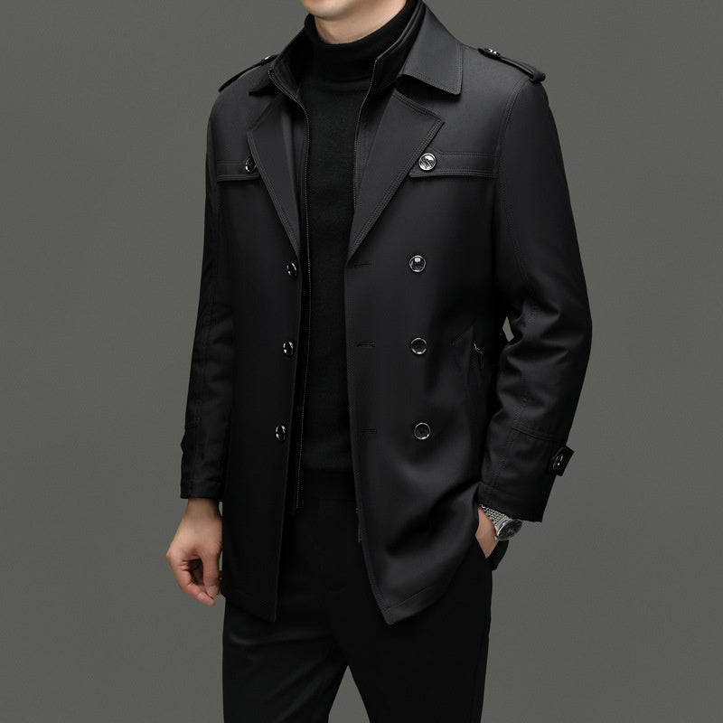 Men's Mid-length Detachable Liner Coat