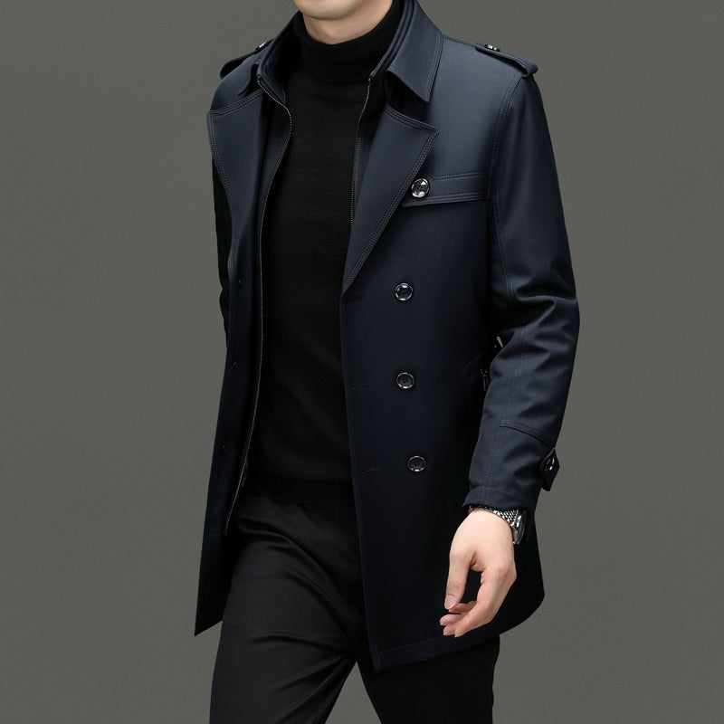 Men's Mid-length Detachable Liner Coat