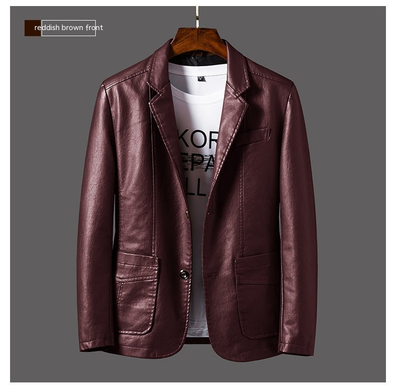 Men's Leather Jacket Coat