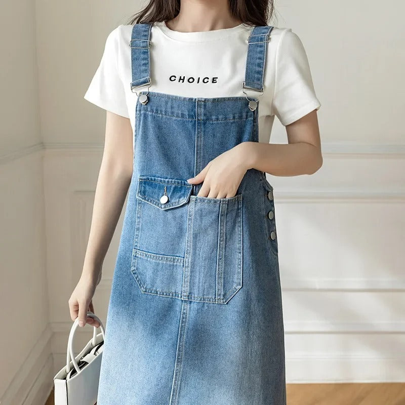 Backless Slim Denim Dress for Women