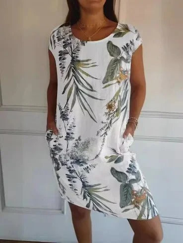Effortless Printed Knee-Length Dress