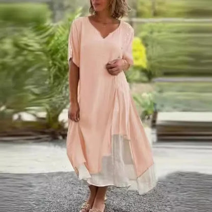 Layered Charm V-Neck Midi
