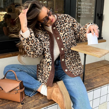 Chic Leopard Print Jacket