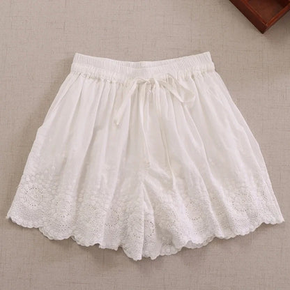 Sweet Mori Girl Embroidered Shorts