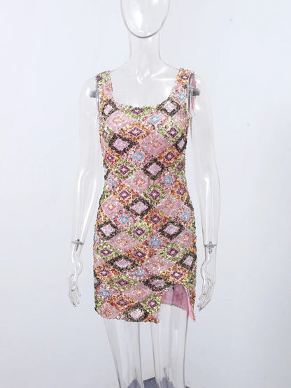 Glam Sparkle Sequined Mini Dress