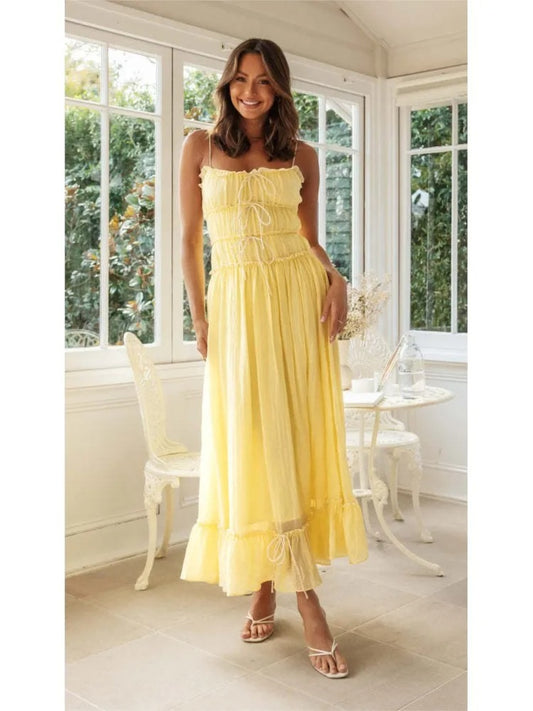 Elegant Slash Neck Holiday Maxi Dress