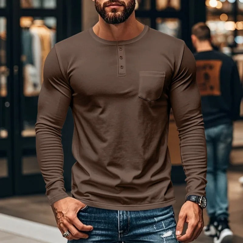 Slim Fit Crew Neck Long Sleeve Tee