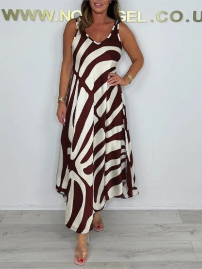 Sun-Kissed Loose Fit A-Line Dress