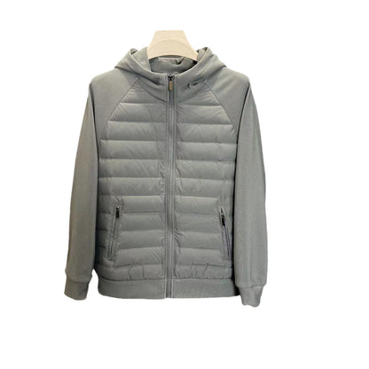 Men's Hooded Down Jacket Coat – Patchwork Casual