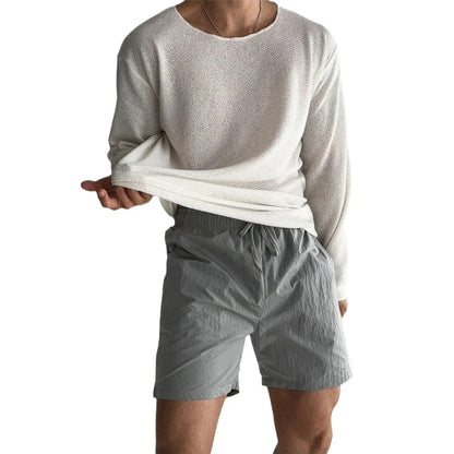 Sun Shield Men's Knitted Long Sleeve Tee