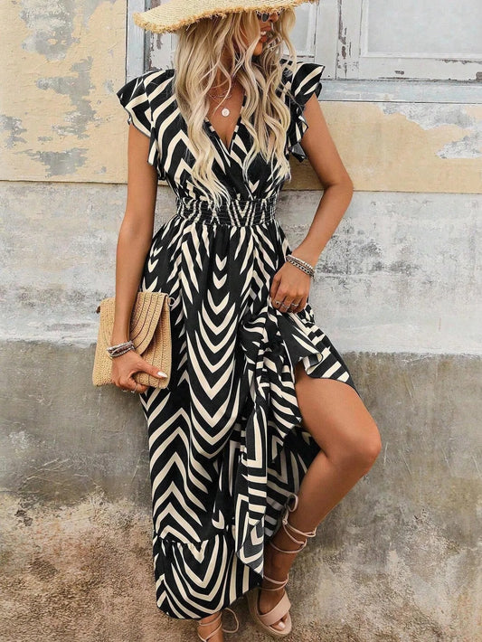 Printed Tie-Hem Summer Dress