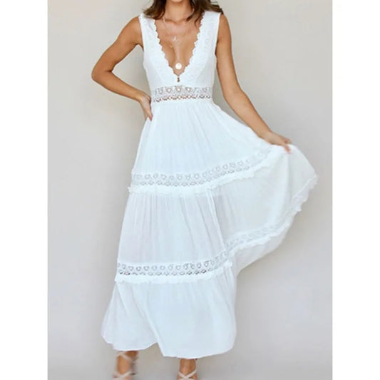 Elegant Lace Bohemian Dress