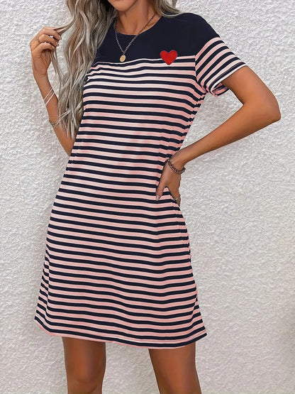 Modern Black & White Knit Dress