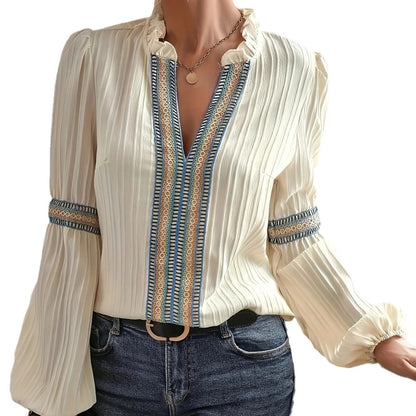 Colorblock Puff Sleeve Top