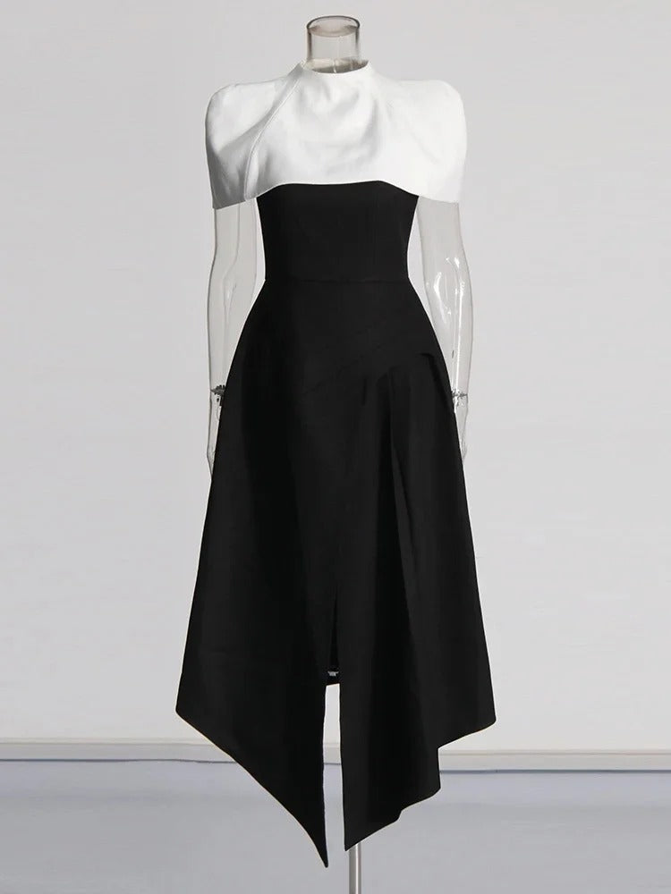 Elegant Slim Fit Square Neck Dress