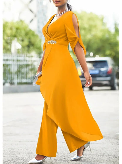 Chiffon Evening Gown Set