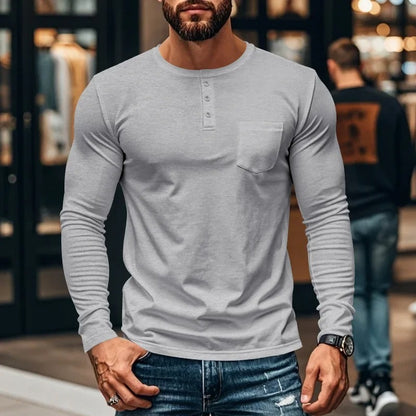 Slim Fit Crew Neck Long Sleeve Tee