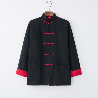 Elegant Hanfu Lay Buddhist Winter Shirt Coat