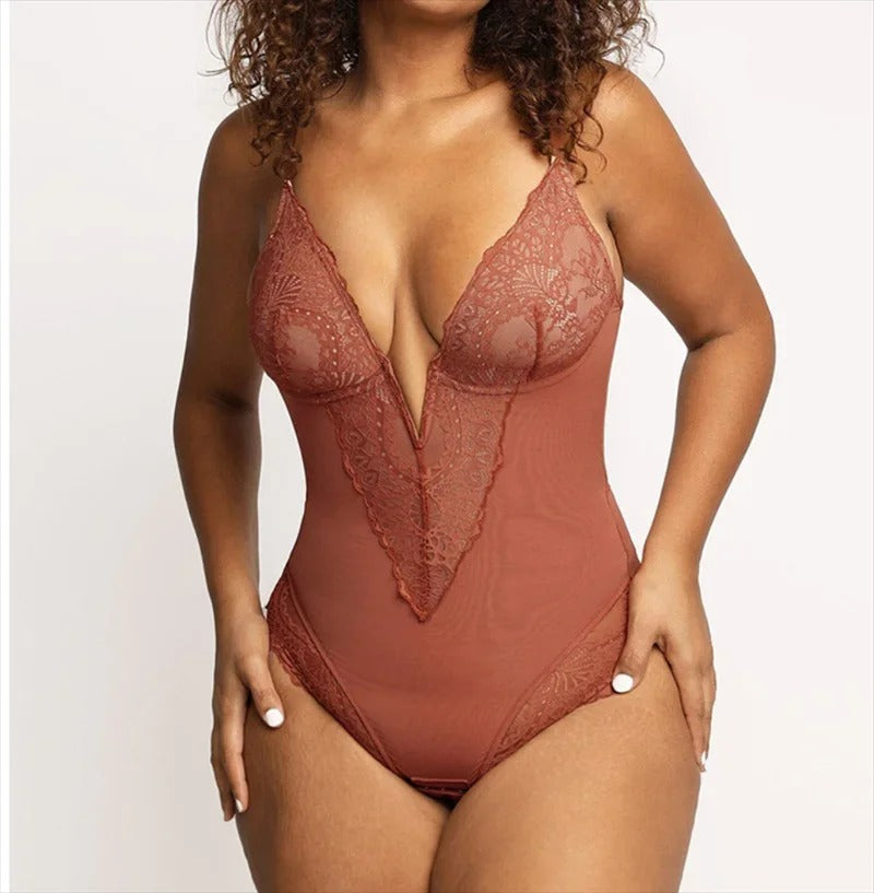 SculptLace V-Neck Bodysuit