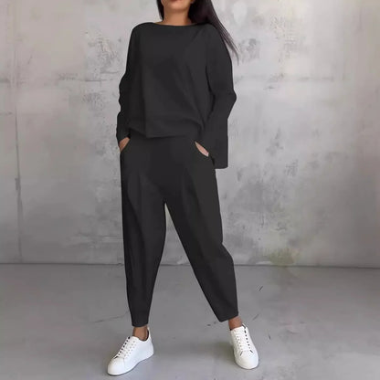 Elegant Two-Piece Casual Pant Set